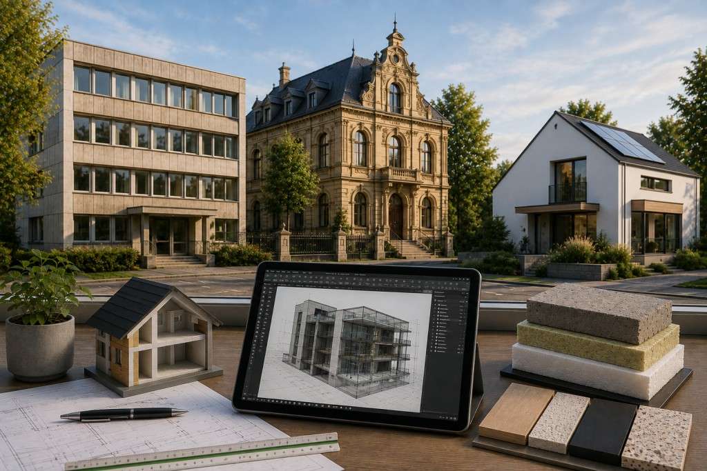 Architektur-Design mit Gebäudemodellen